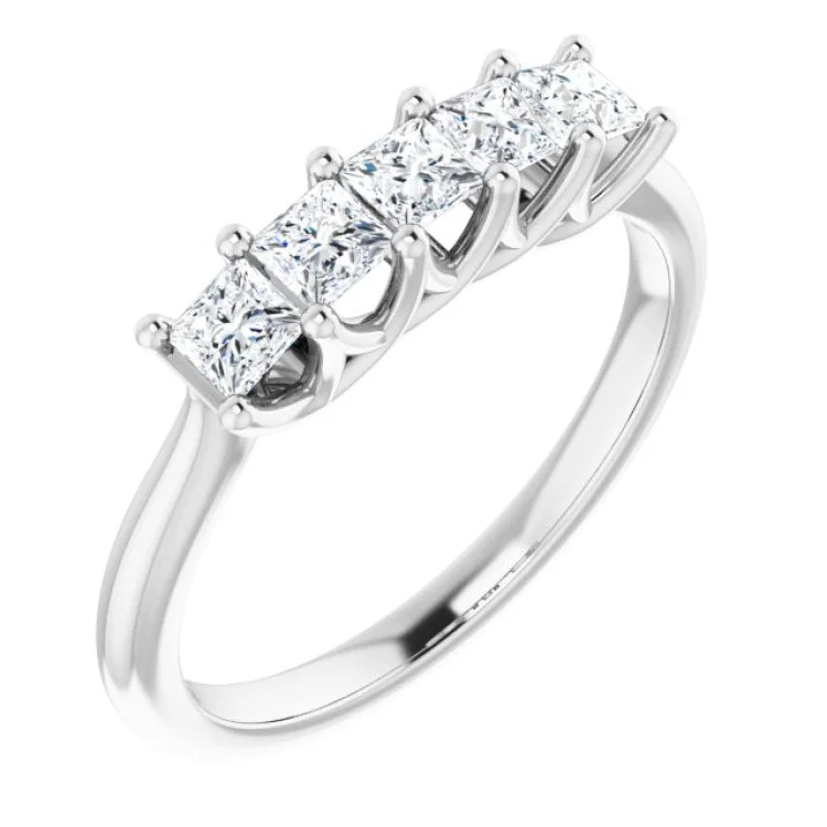 Platinum 5/8 CTW Natural Diamond Anniversary Band