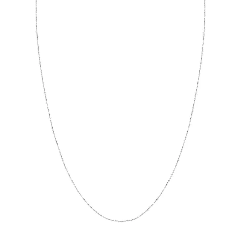 22" White Gold Wheat Chain